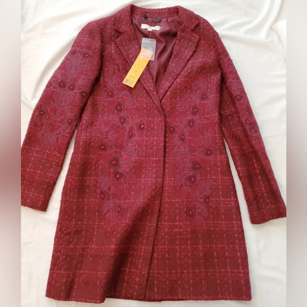 New With Tags—-Tory Burch Patsy Coat ~Dark Plum